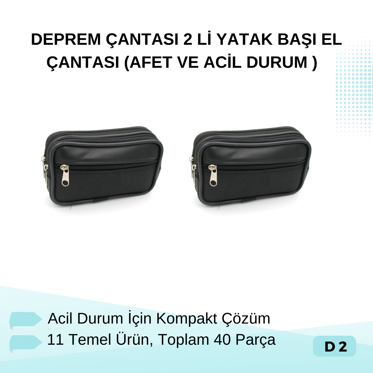 2 Lİ YATAK BAŞI EL Çantası