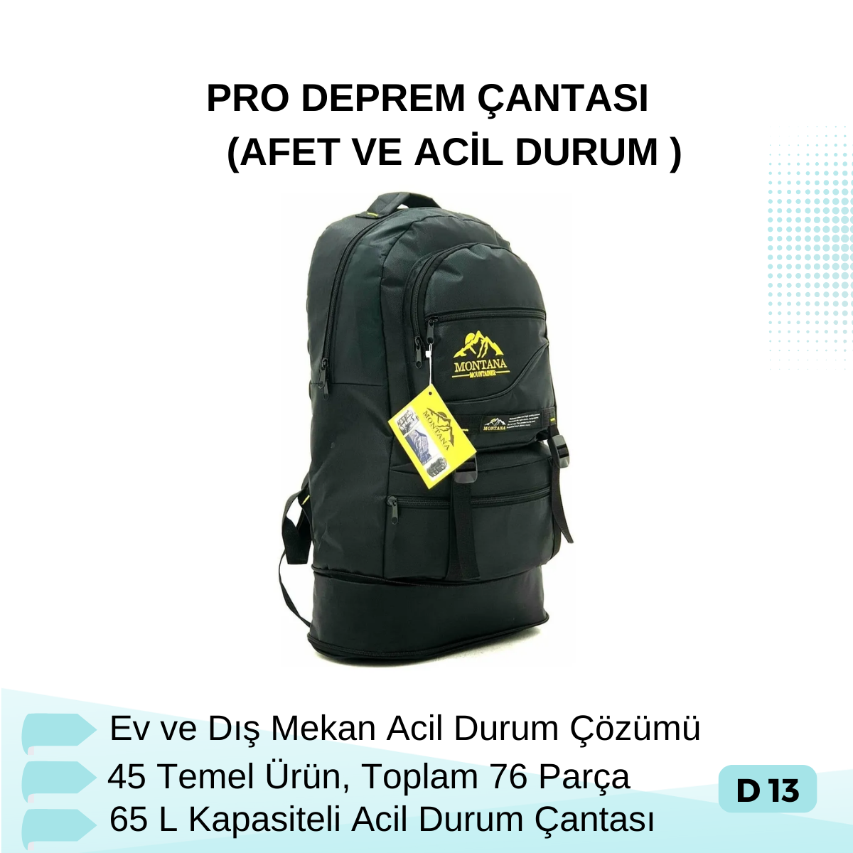 PRO  DEPREM ÇANTASI